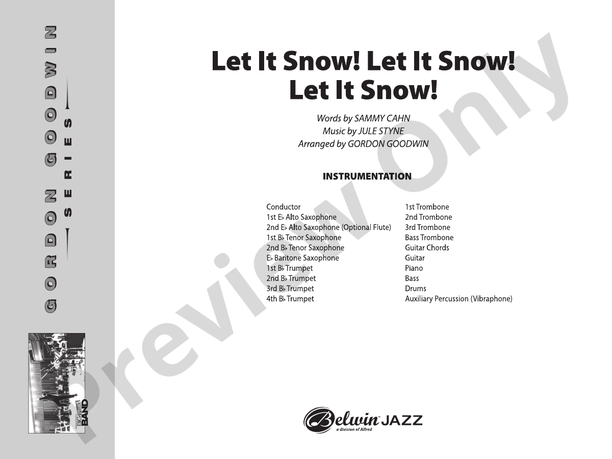 Let It Snow! Let It Snow! Let It Snow! (Grade 5) - Jazz Ensemble Conductor Score & Parts(Digital Download)