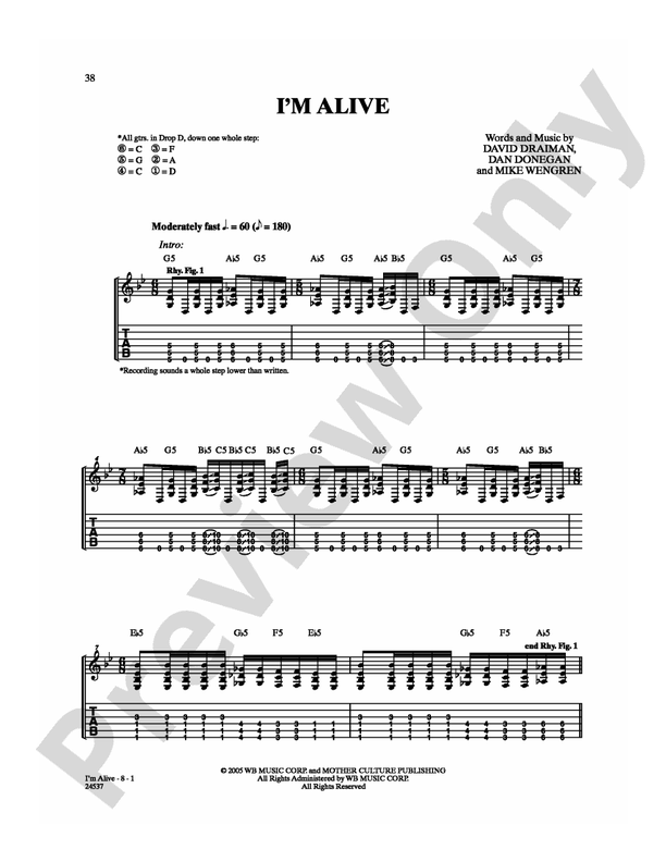 I'm Alive - Guitar TAB (Digital Download)