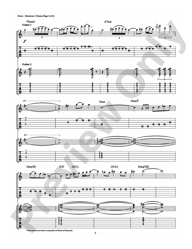 Montreux's Theme - Guitar TAB (Digital Download)