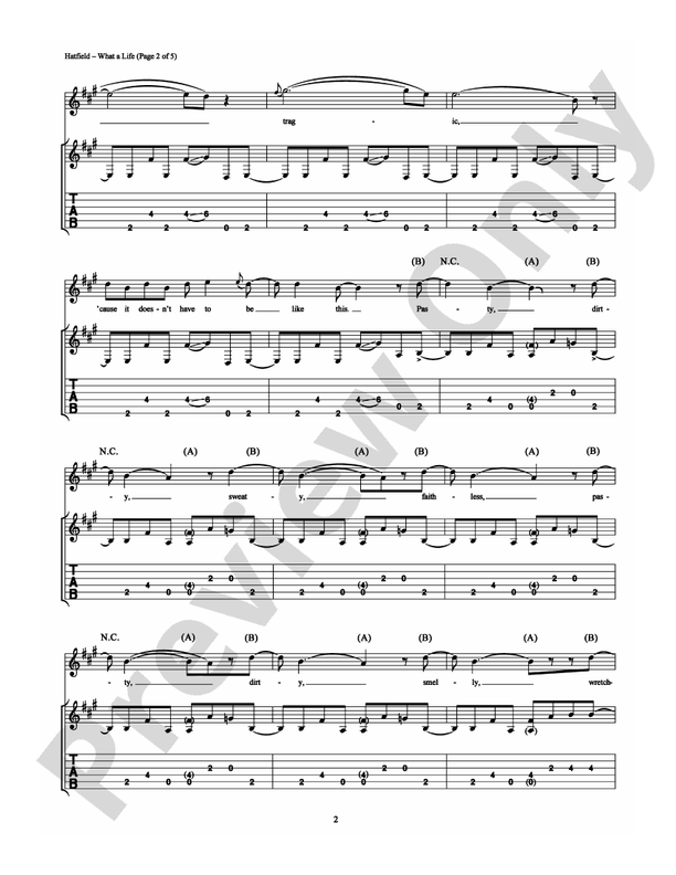 What A Life - Guitar TAB (Digital Download)