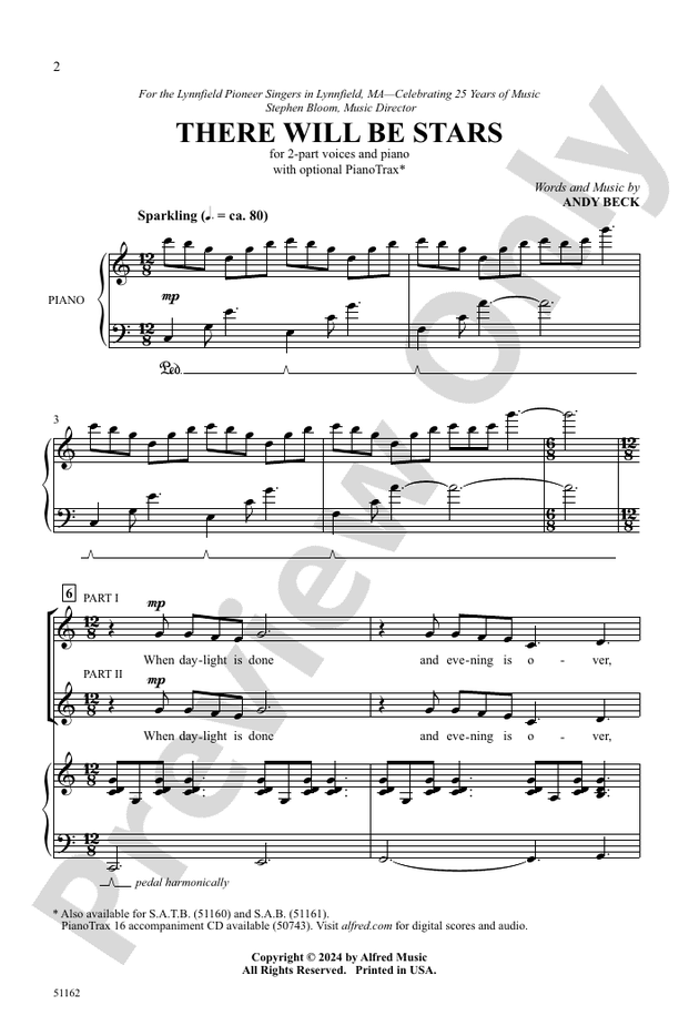 There Will Be Stars - 2 Part Treble Choral Octavo (Digital Download)