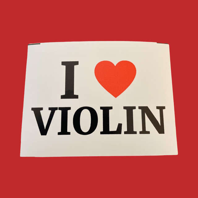 I Love Violin Sticker