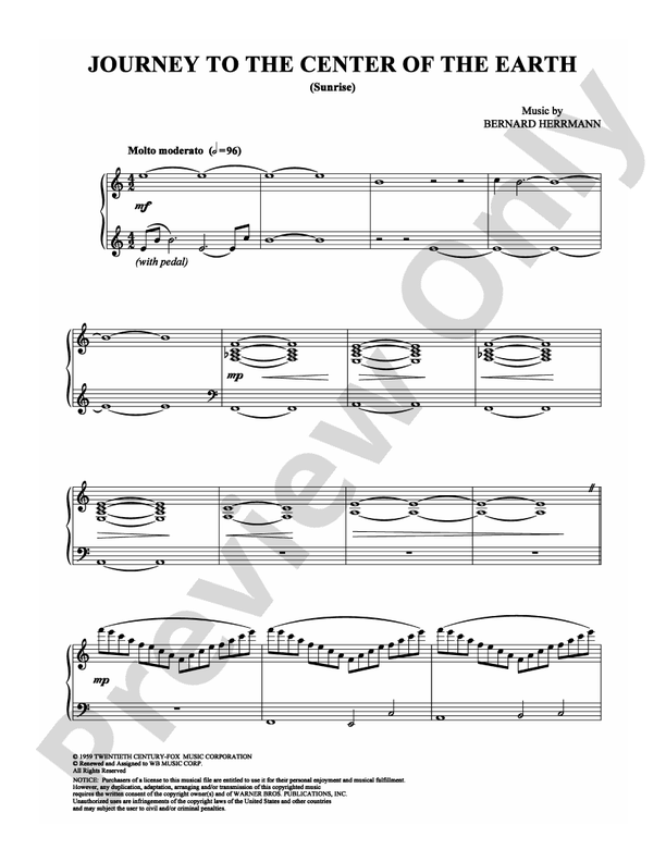 Journey to the Center of the Earth - Piano (Digital Download)