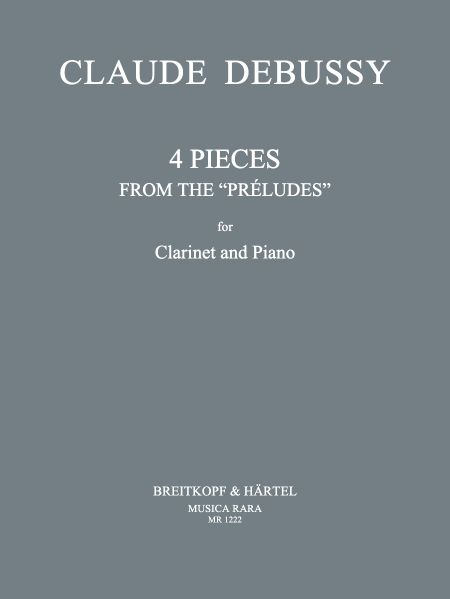 Debussy - 4 Pieces - Clarinet/Piano Accompaniment Musica Rara MR1222