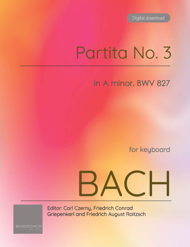 Bach - Partita No. 3 in A minor, BWV 827 - Mondschein Studio - Piano (Digital Download)