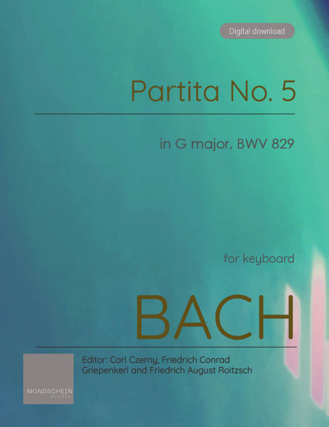 Bach - Partita No. 5 in G major, BWV 829 - Mondschein Studio - Piano (Digital Download)