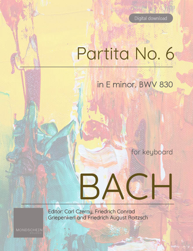 Bach - Partita No. 6 in E minor, BWV 830 - Mondschein Studio - Piano (Digital Download)
