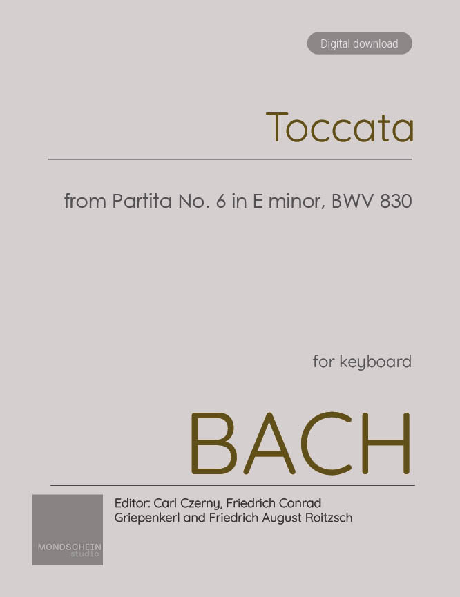 Bach - Toccata from Partita No. 6 in E minor, BWV 830 - Mondschein Studio - Keyboard (Digital Download)
