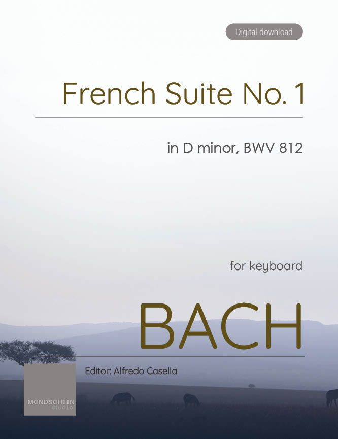 Bach - French Suite No. 1 in D minor, BWV 812 - Mondschein Studio - Piano (Digital Download)
