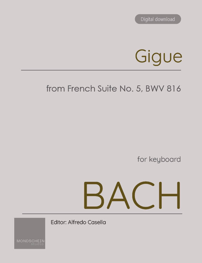 Bach - Gigue from French Suite No. 5 in G major, BWV 816 - Mondschein Studio - Piano (Digital Download)