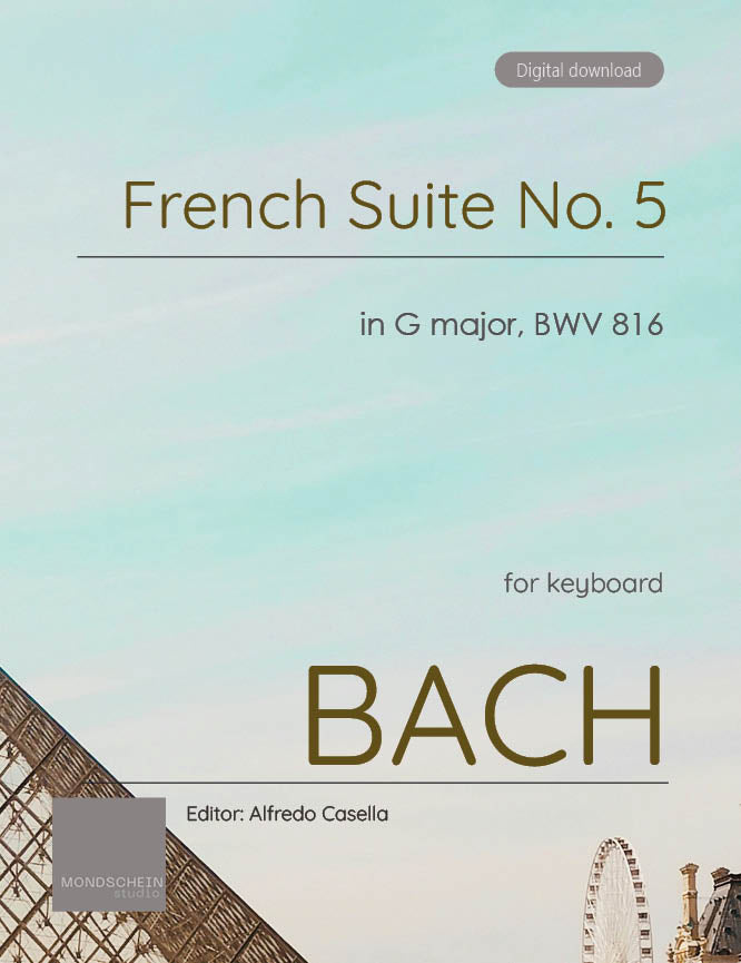 Bach - French Suite No. 5 in G major, BWV 816 - Mondschein Studio - Piano (Digital Download)