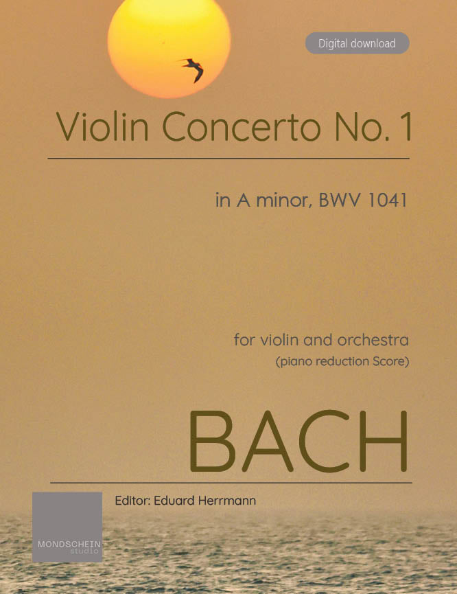 Bach - Violin Concerto No. 1 in A minor, BWV 1041 - Violin Part (Digital Download)