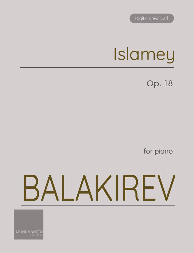 Balakirev - Islamey, Op. 18 - Mondschein Studio - Piano (Digital Download)