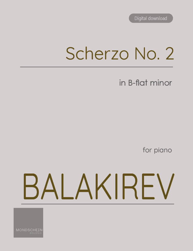 Balakirev - Scherzo No. 2 in B-flat minor - Piano (Digital Download)