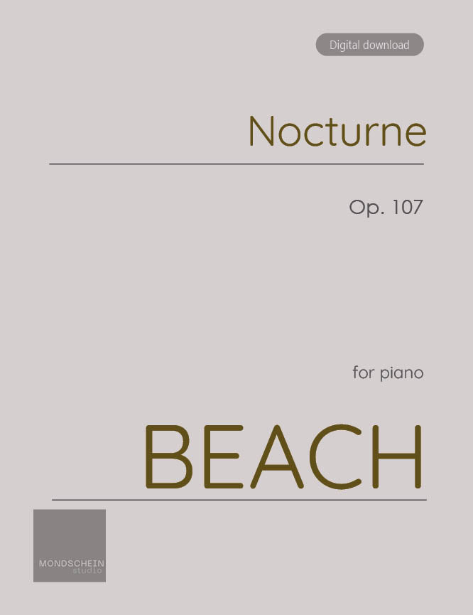 Beach - Nocturne, Op. 107 - Mondschein Studio - Piano (Digital Download)