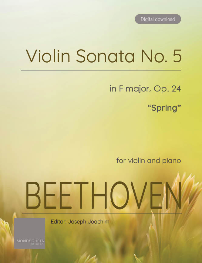 Beethoven - Violin Sonata No. 5 in F major "Spring", Op. 24 - Mondschein Studio - Violin/Piano Accompaniment (Digital Download)