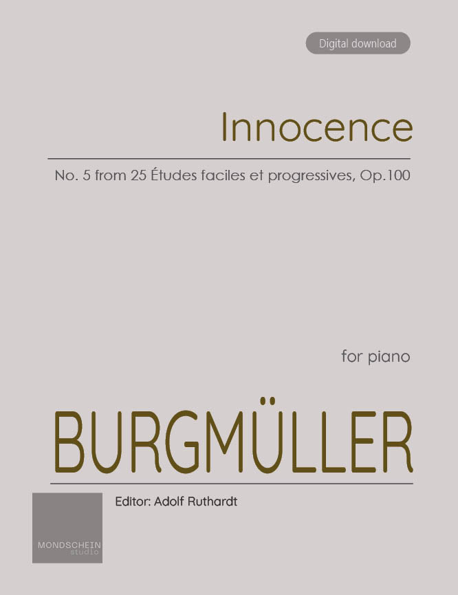 Burgmuller - Innocence, Op. 100, No. 5 - Mondschein Studio - Piano (Digital Download)