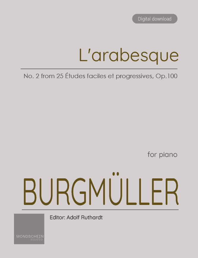 Burgmuller - L'arabesque, Op. 100, No. 2 - Mondschein Studio - Piano (Digital Download)