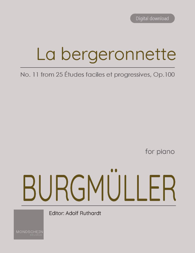 Burgmuller - La bergeronnette, Op. 100, No. 11 - Mondschein Studio - Piano (Digital Download)