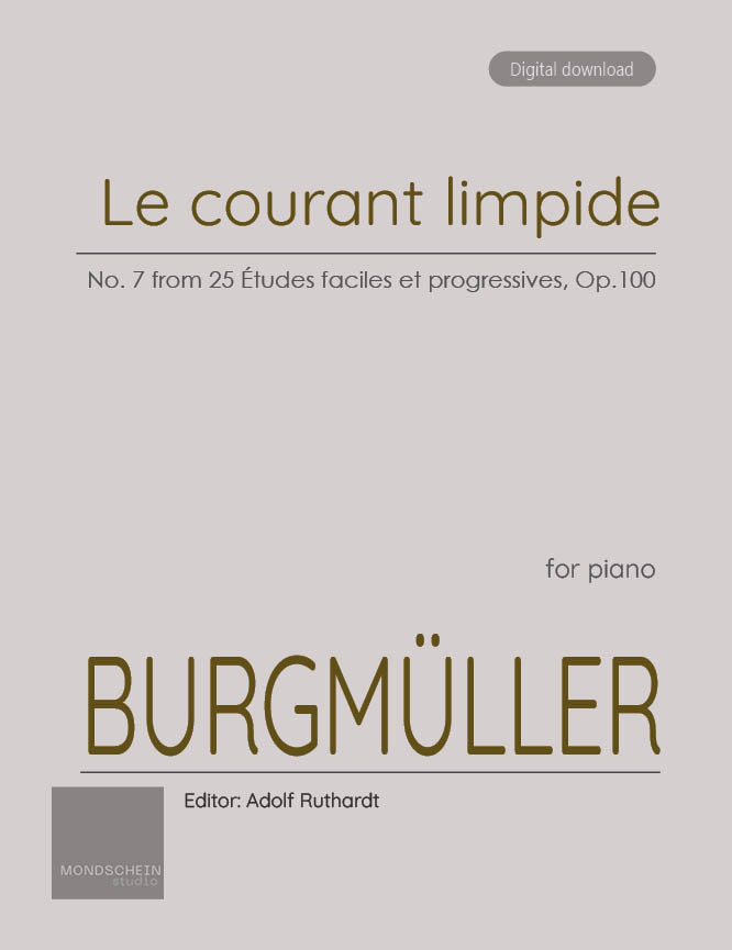 Burgmuller - Le courant limpide, Op. 100, No. 7 - Mondschein Studio - Piano (Digital Download)