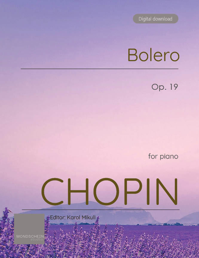 Chopin - Bolero, Op. 19 - Mondschein Studio - Piano (Digital Download)