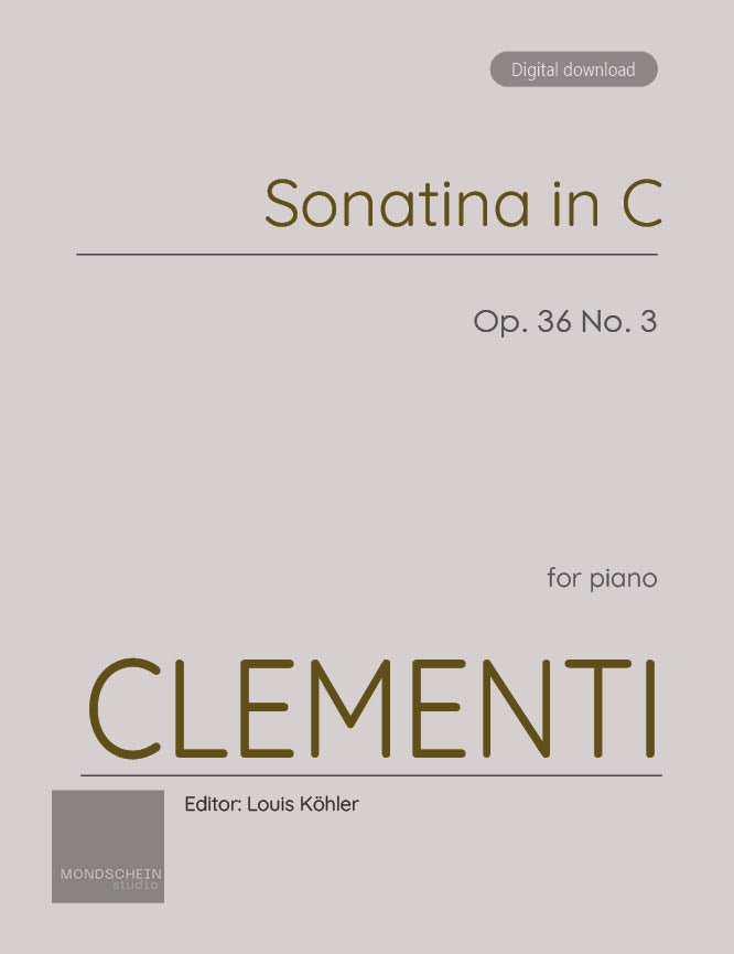 Clementi - Sonatina in C major, Op. 36 No. 3 - Mondschein Studio - Piano (Digital Download)