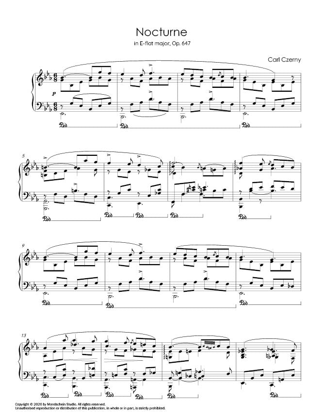 Czerny - Nocturne, Op. 647 - Piano (Digital Download)