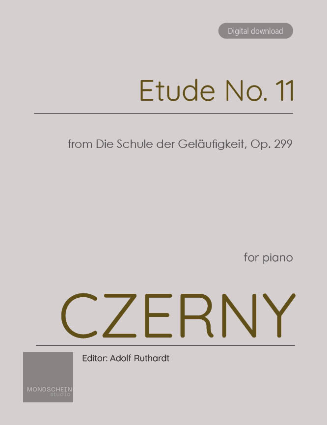 Czerny - Etude No. 11 from Die Schule der Gelaufigkeit, Op. 299 - Mondschein Studio - Piano (Digital Download)