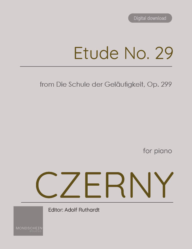 Czerny - Etude No. 29 from Die Schule der Gelaufigkeit, Op. 299 - Mondschein Studio - Piano (Digital Download)