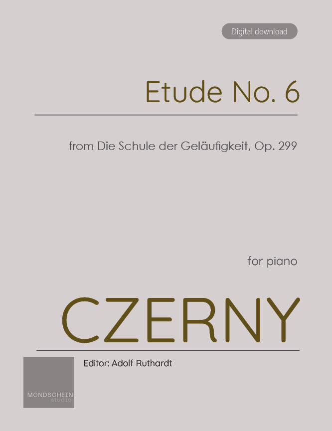 Czerny - Etude No. 6 from Die Schule der Gelaufigkeit, Op. 299 - Mondschein Studio - Piano (Digital Download)