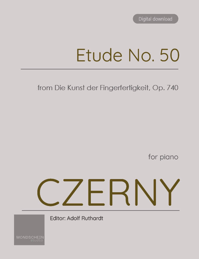 Czerny - Etude Op. 740, No. 50 - Mondschein Studio - Piano (Digital Download)