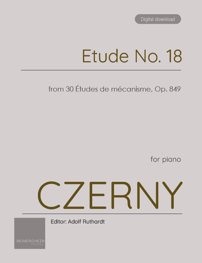 Czerny - Etude Op. 849, No. 18 - Mondschein Studio - Piano (Digital Download)