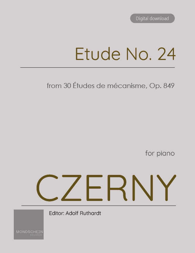 Czerny - Etude Op. 849, No. 24 - Mondschein Studio - Piano (Digital Download)
