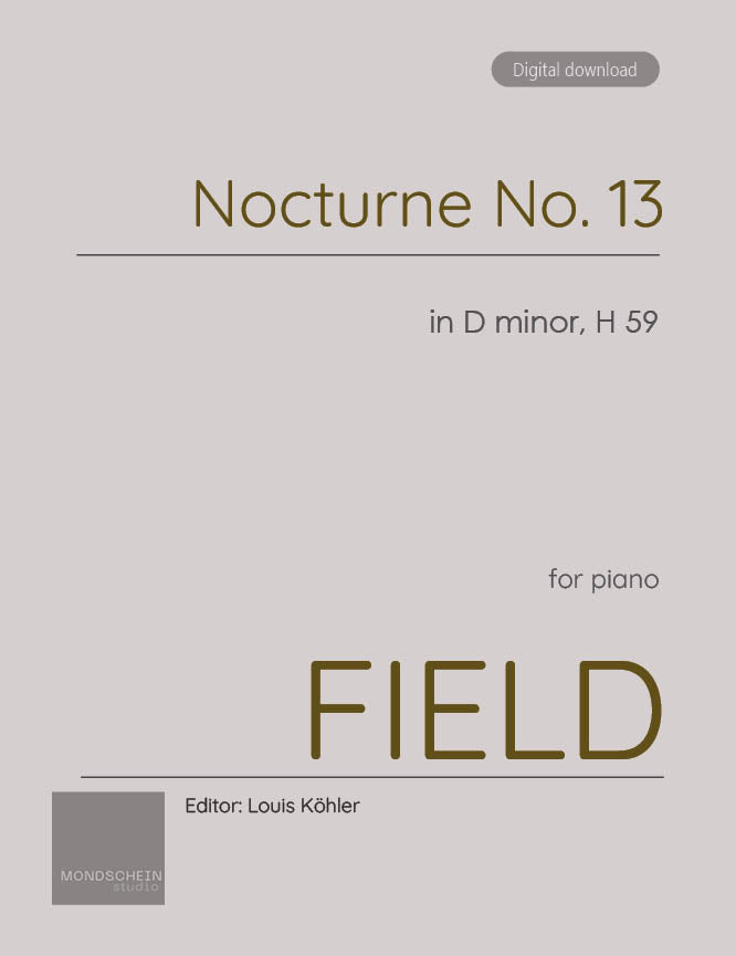 Field - Nocturne No. 15 in D minor, H 59 - Mondschein Studio - Piano (Digital Download)