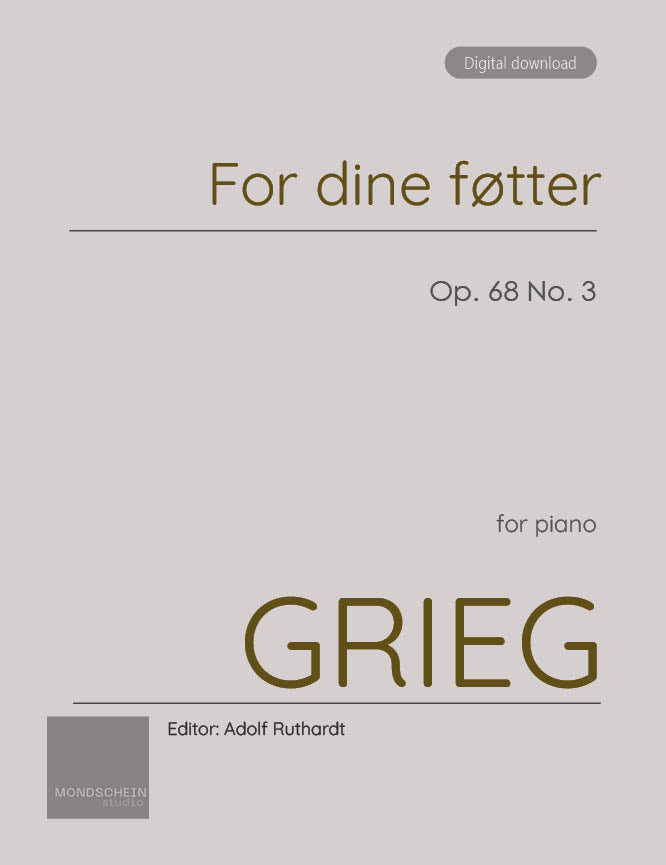 Grieg - For dine fotter (At Your Feet), Op. 68 No. 3 - Piano (Digital Download)