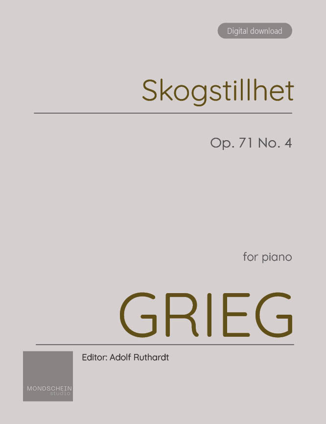 Grieg - Skogstillhet (Peace in the Woods), Op. 71 No. 4 - Mondschein Studio - Piano (Digital Download)