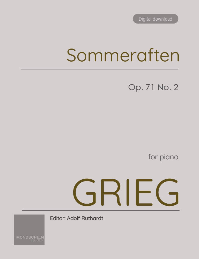 Grieg - Sommeraften (Summer's Eve), Op. 71 No. 2 - Mondschein Studio - Piano (Digital Download)