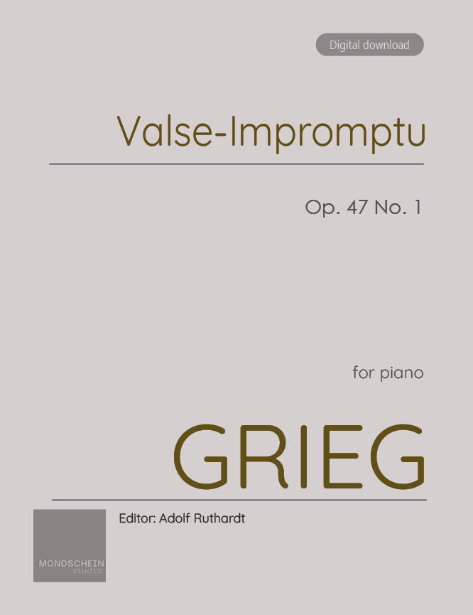 Grieg - Valse-Impromptu, Op. 47 No. 1 - Piano (Digital Download)