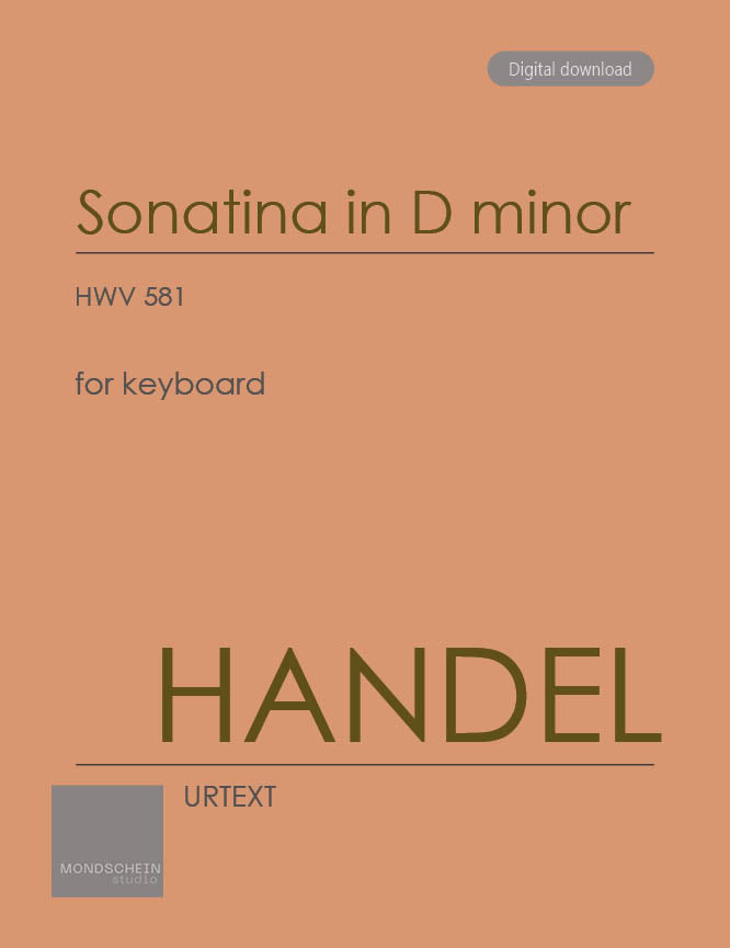 Handel - Sonatina in D minor - Mondschein Studio - Piano (Digital Download)