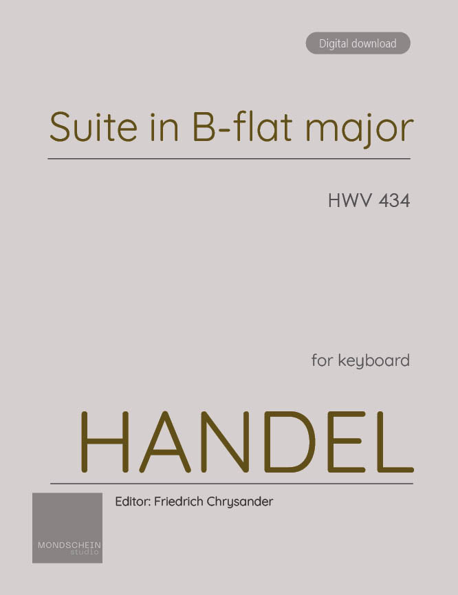 Handel - Keyboard Suite in B-flat major, HWV 434 - Piano (Digital Download)