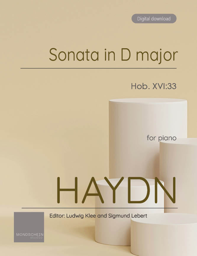 Haydn - Sonata in D major, Hob. XVI:33 - Mondschein Studio - Piano (Digital Download)