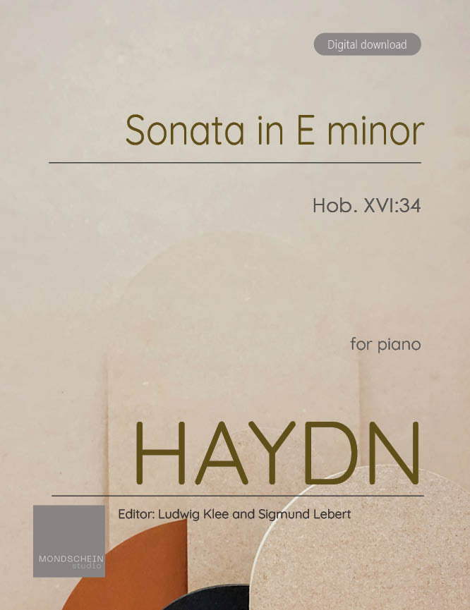 Haydn - Sonata in E minor, Hob. XVI:34 - Mondschein Studio - Piano (Digital Download)