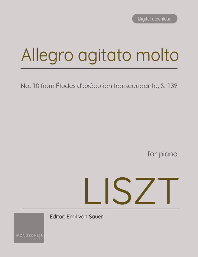 Liszt - "(Allegro agitato molto)", S. 139, No. 10 - Mondschein Studio - Piano (Digital Download)