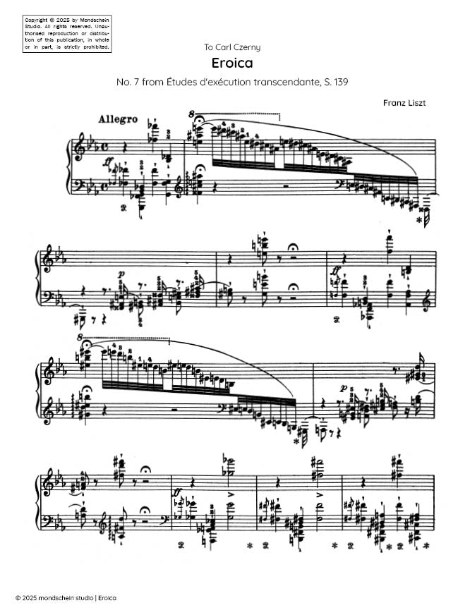 Liszt - "Eroica", S. 139, No. 7 - Mondschein Studio - Piano (Digital Download)