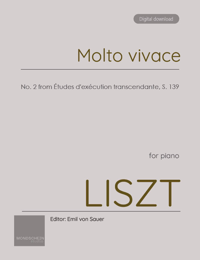 Liszt - "(Molto Vivace)", S. 139, No. 2 - Mondschein Studio - Piano (Digital Download)