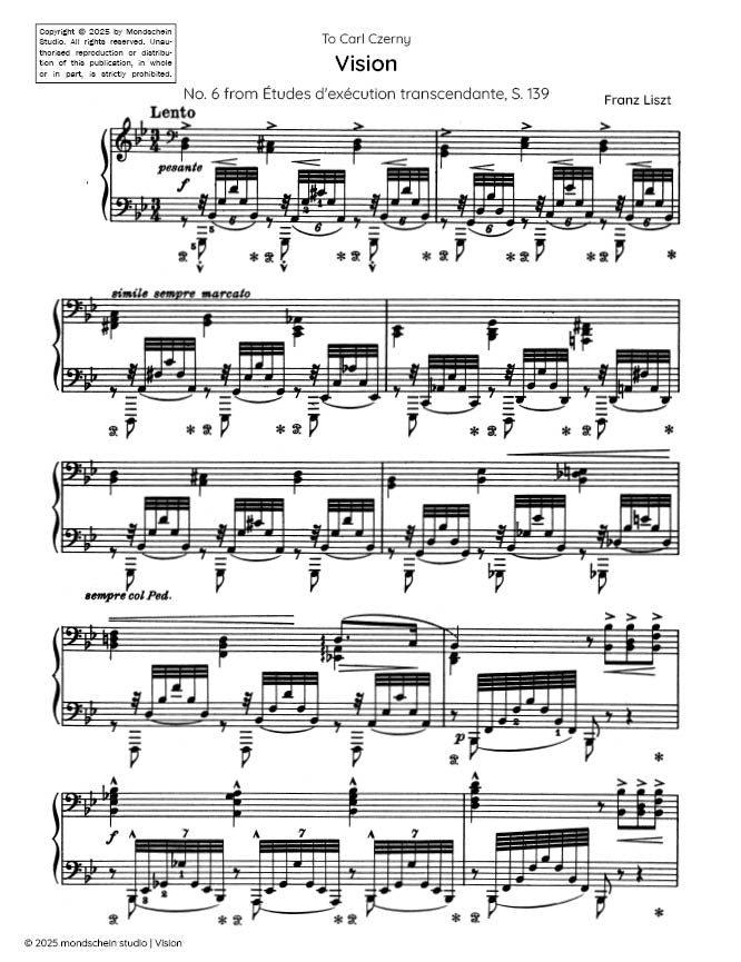 Liszt - "Vision", S. 139, No. 6 - Mondschein Studio - Piano (Digital Download)