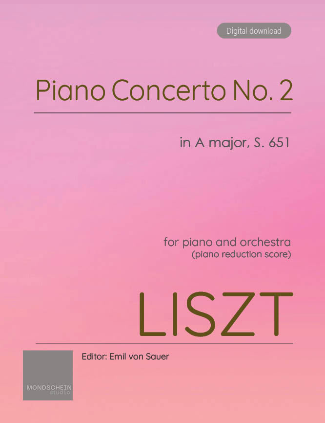 Liszt - Piano Concerto No. 2 in A major, S.651 - Mondschein Studio - Piano (Digital Download)