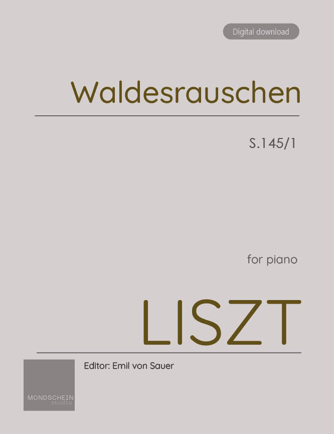 Liszt - Waldesrauschen, S. 145/1 - Mondschein Studio - Piano (Digital Download)