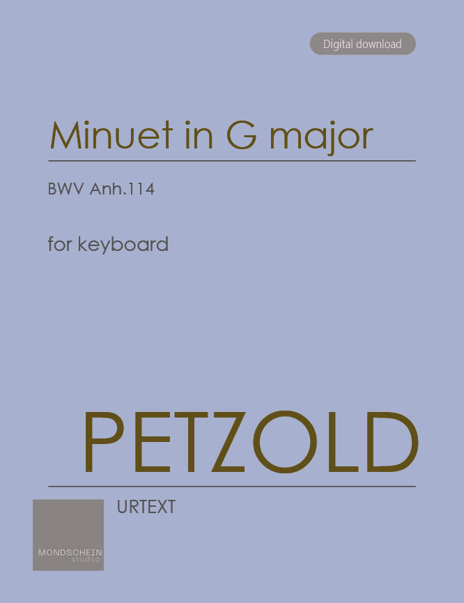 Petzold - Minuet in G major - Mondschein Studio - Piano/Keyboard (Digital Download)
