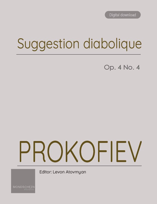 Prokofiev - Suggestion diabolique, Op. 4 No. 4 - Piano (Digital Download)